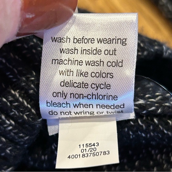 Sonoma NWOT Black White Marled Crewneck Sweater XXL - Picture 7 of 9